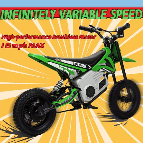 Electric Dirt Bike for Kids 8-14, 16MPH Off-Road Motorcycle with Twist Grip Throttle B563