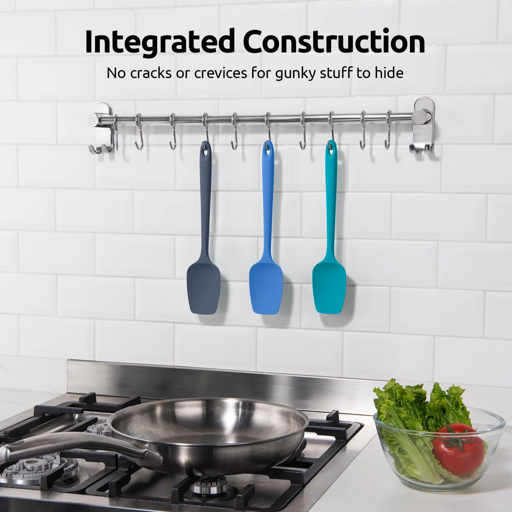 Silicone Spoon Spatula Set of 3, BPA-Free Food Grade, Heat Resistant up to 600°F A132