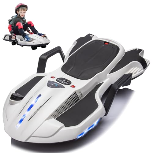 24V Electric Ride On Toy for Kids, Drift Cart with Side Handlebars, LED Lights & Music D29191