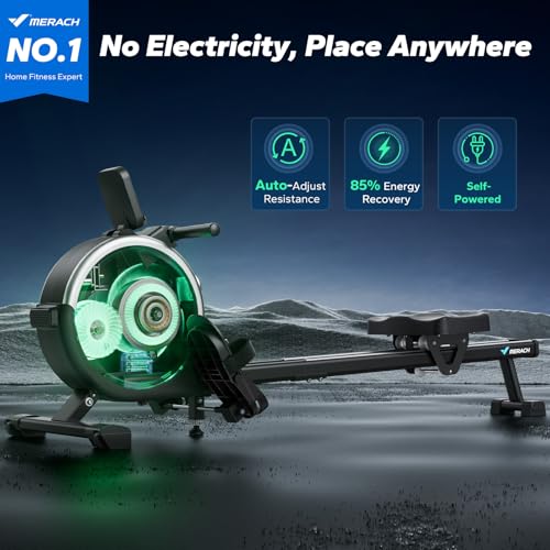 Magnetic Rowing Machine for Home, 16 Levels, Quiet Resistance, 350lbs Capacity D864861