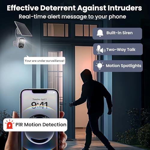 2K Wireless Outdoor Security Camera, Battery Powered, AI Motion Detection N98013