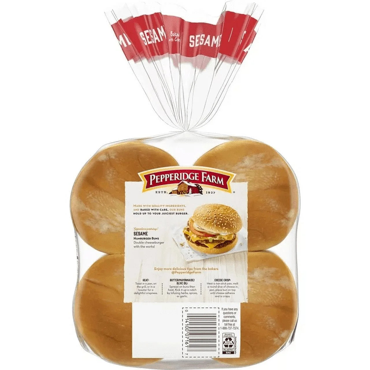 Sesame Hamburger Buns, 3-Pack W70688