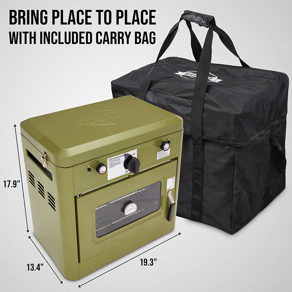 Portable 2 Burner Gas Camping Oven with Carry Bag S658
