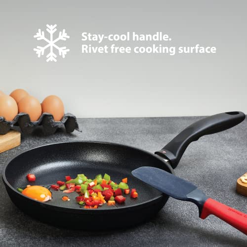 Nonstick Diamond Coated Aluminum Braiser with Lid, Dishwasher and Oven Safe, Grey O257057