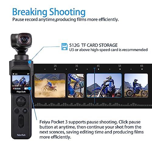 Camera with 3-Axis Gimbal, Magnetic Mount for Travel Vlog N5096