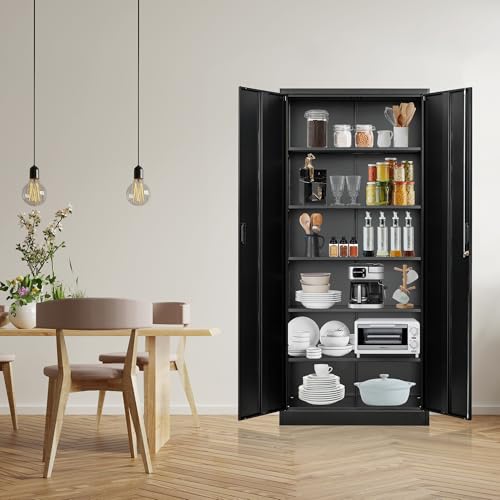 Metal Storage Cabinet with Adjustable Shelves, White W537131