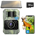 Solar Trail Camera 48MP 30FPS, WiFi Bluetooth Game Camera with Night Vision, IP66 Waterproof B4379
