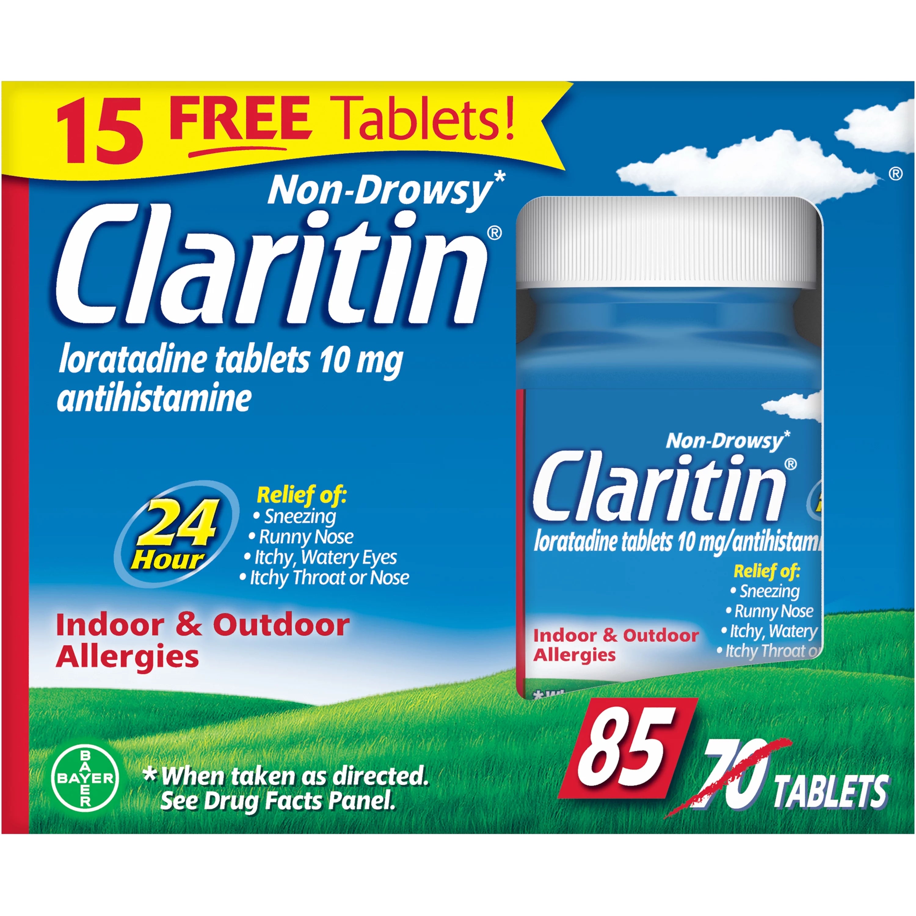 Allergy Relief Tablets, 10 mg, 85 Count W4296