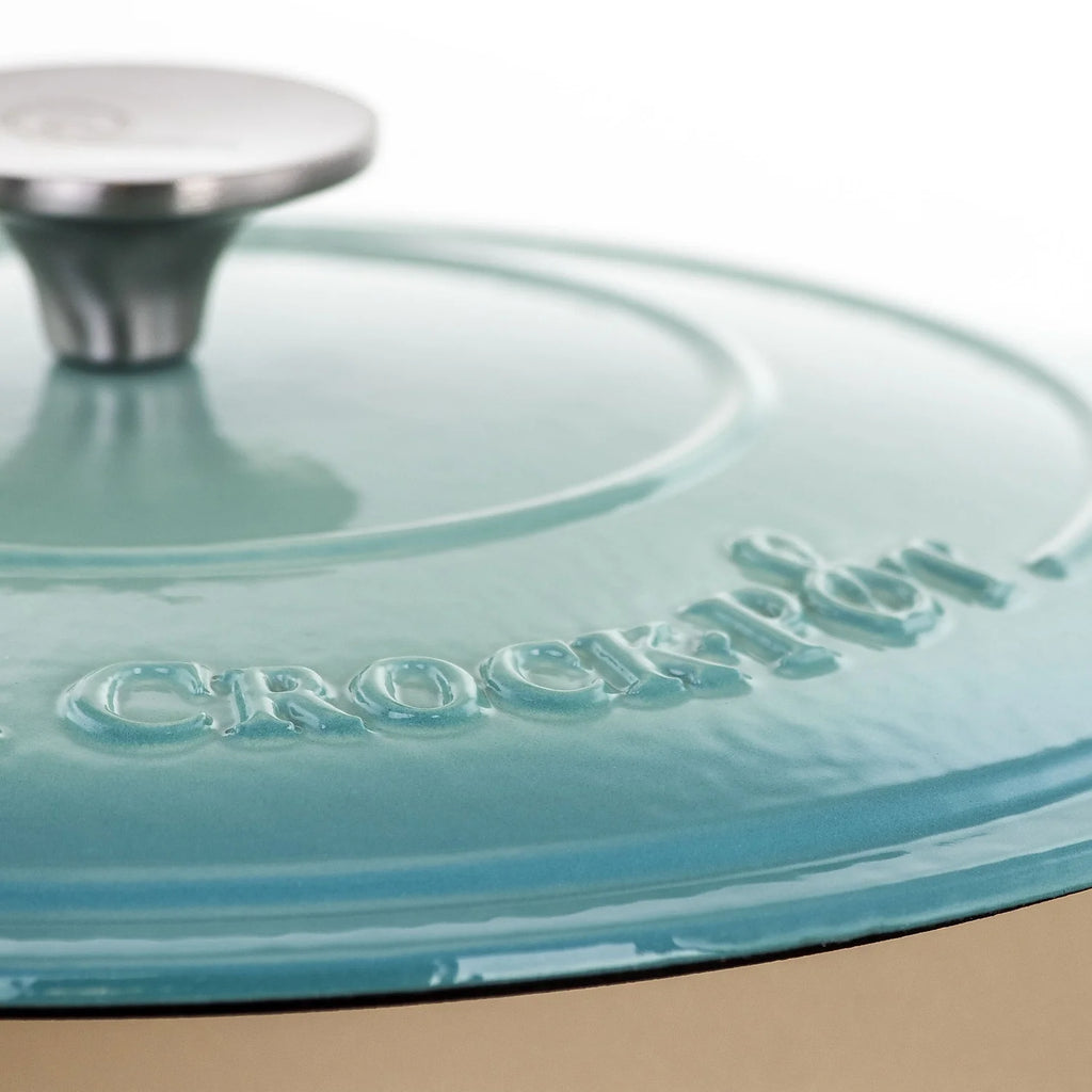 Enameled Cast Iron Dutch Oven, 7 Quarts, Aqua Blue Z4440