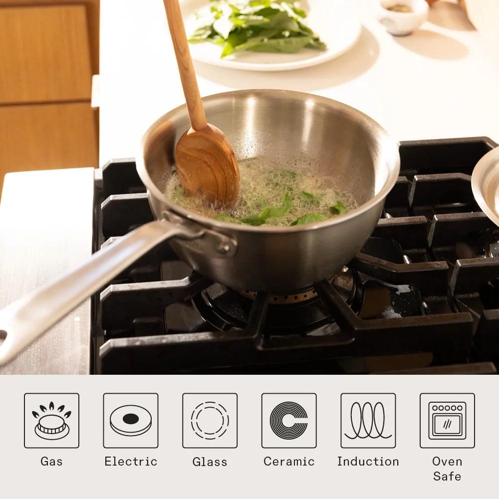 2 Quart Stainless Steel Saucier Pan S3894