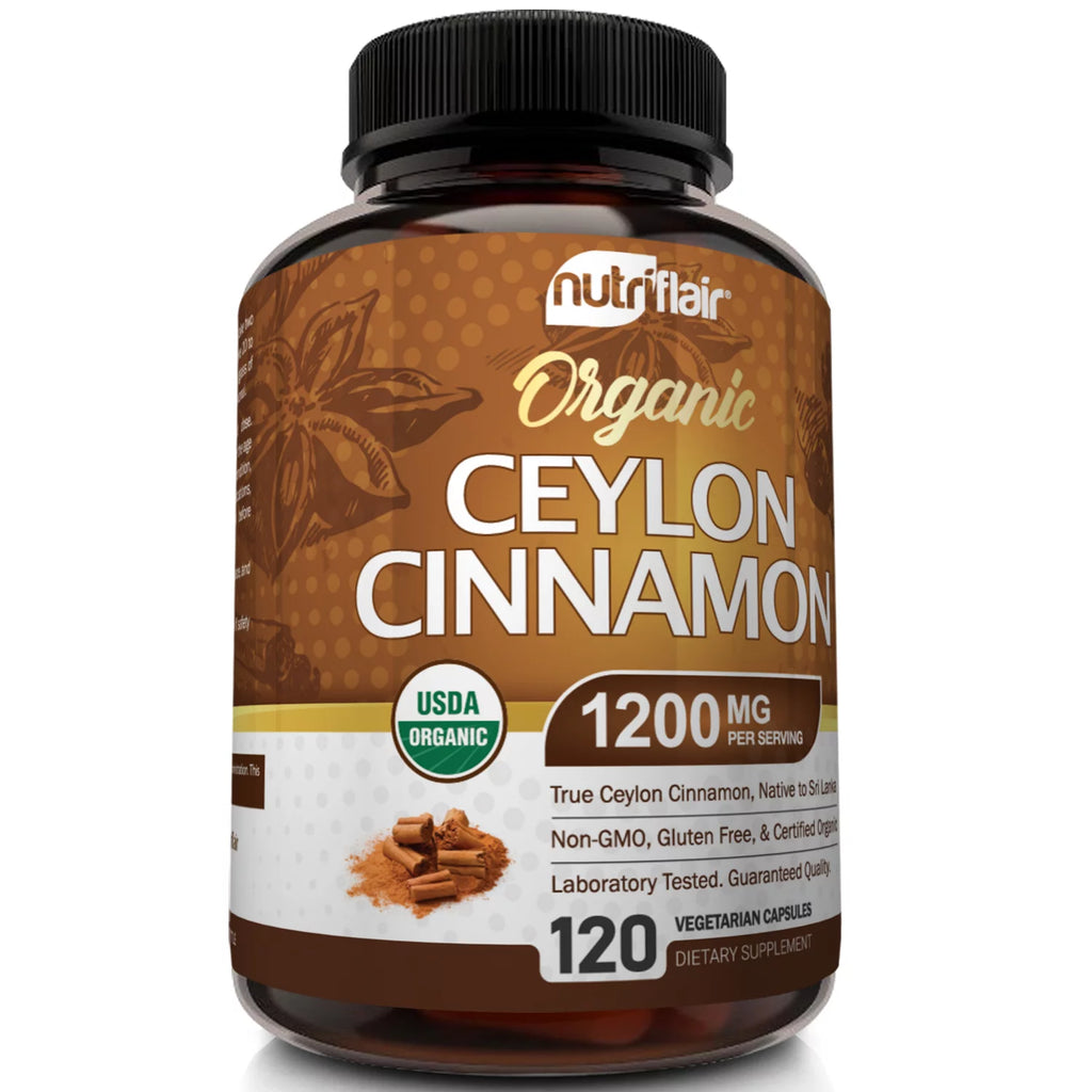 Organic Ceylon Cinnamon 1200mg Capsules X37494