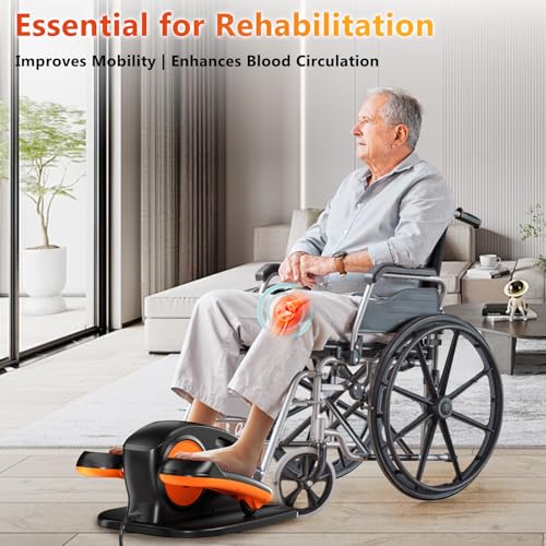 Under Desk Elliptical Machine with Remote, 15 Speeds, Portable Leg Exerciser for Home Office M6572