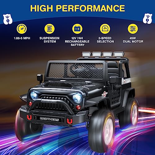 12V Kids Electric Ride On Car with Remote Control, 4-Wheel Suspension, Bluetooth Speaker P8629