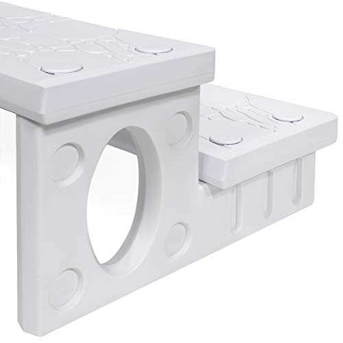 2-Step Spa Hot Tub Pool RV Deck Steps, Lightweight Sided Step G8697