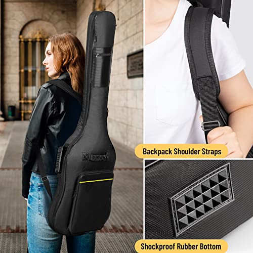 Electric Guitar Gig Bag 6mm Padding Backpack Soft Case Black Z99509