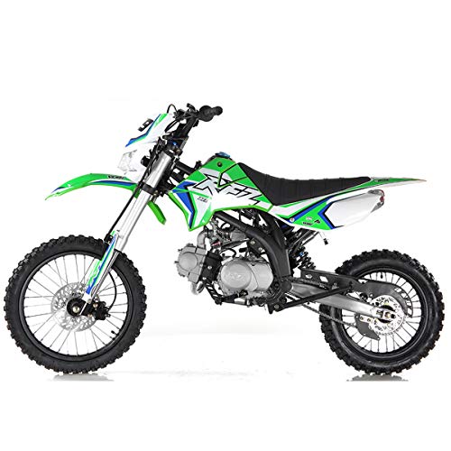 125cc Gas Dirt Pitbike with Headlight, Black X589006