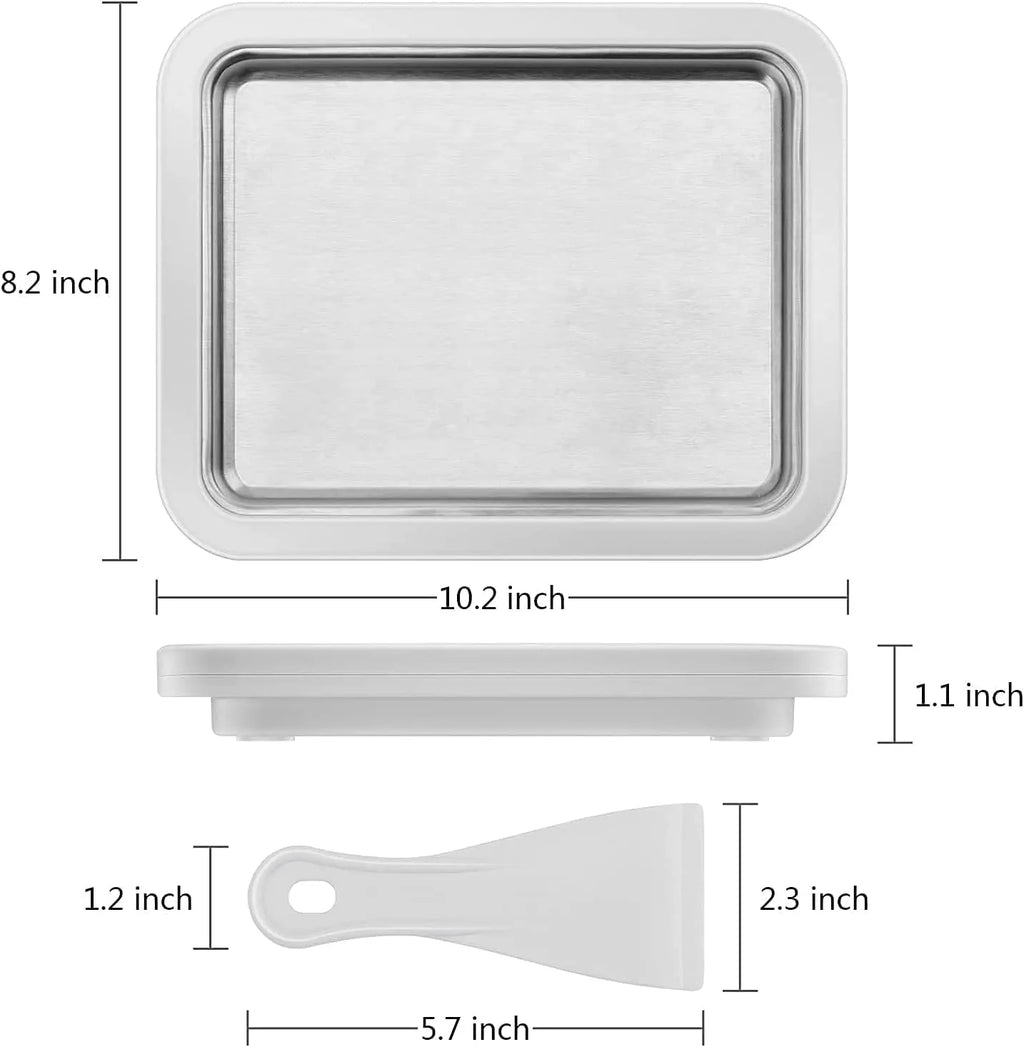 Ice Cream Roll Maker DIY Instant Rolled Ice Cream Plate with 2 Spatulas V392939