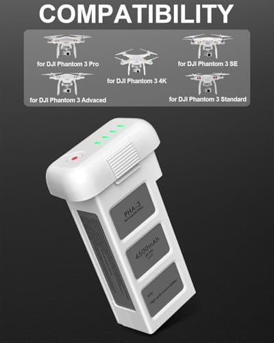 4500mAh 15.2V Intelligent Flight Battery for Phantom 3 Pro, Standard, Advanced, SE Drone X2194