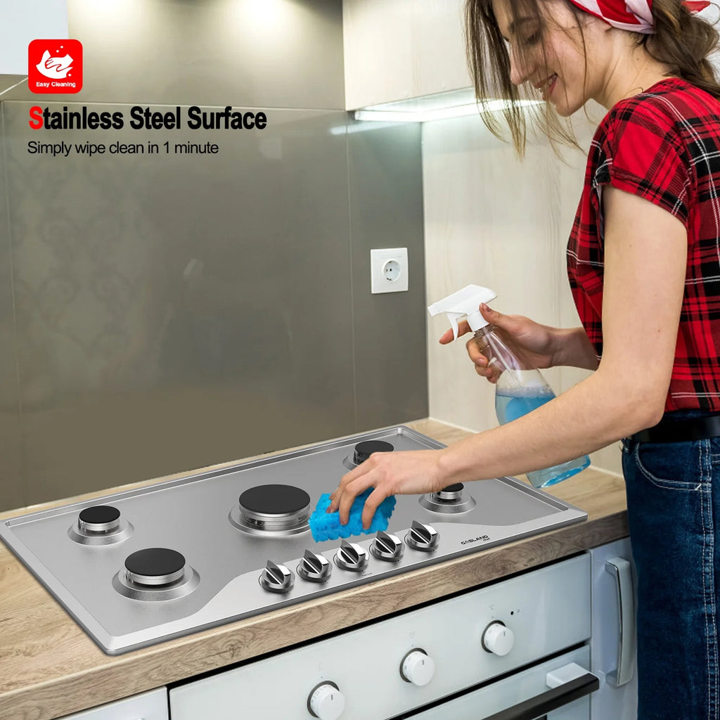 36 in. Convertible Gas Cooktop with 5 Burners D9661
