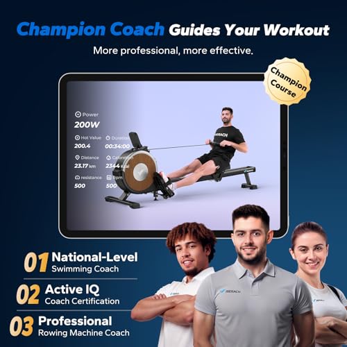 Magnetic Rowing Machine for Home, 16 Levels, Quiet Resistance, 350lbs Capacity D864861