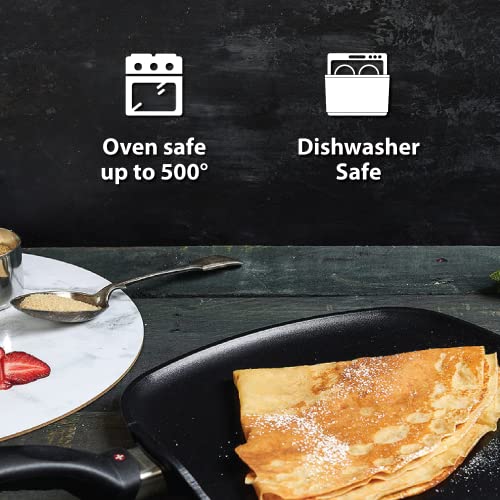 Nonstick Diamond Coated Aluminum Braiser with Lid, Dishwasher and Oven Safe, Grey O257057