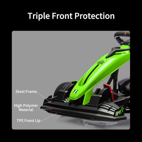 24V Electric Drift Kart for Kids with Adjustable Seat and 8.5MPH Speed Z339