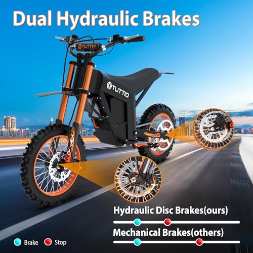 Electric Dirt Bike for Adult and Teen 48V 21AH Fat Tire Off Road L889587