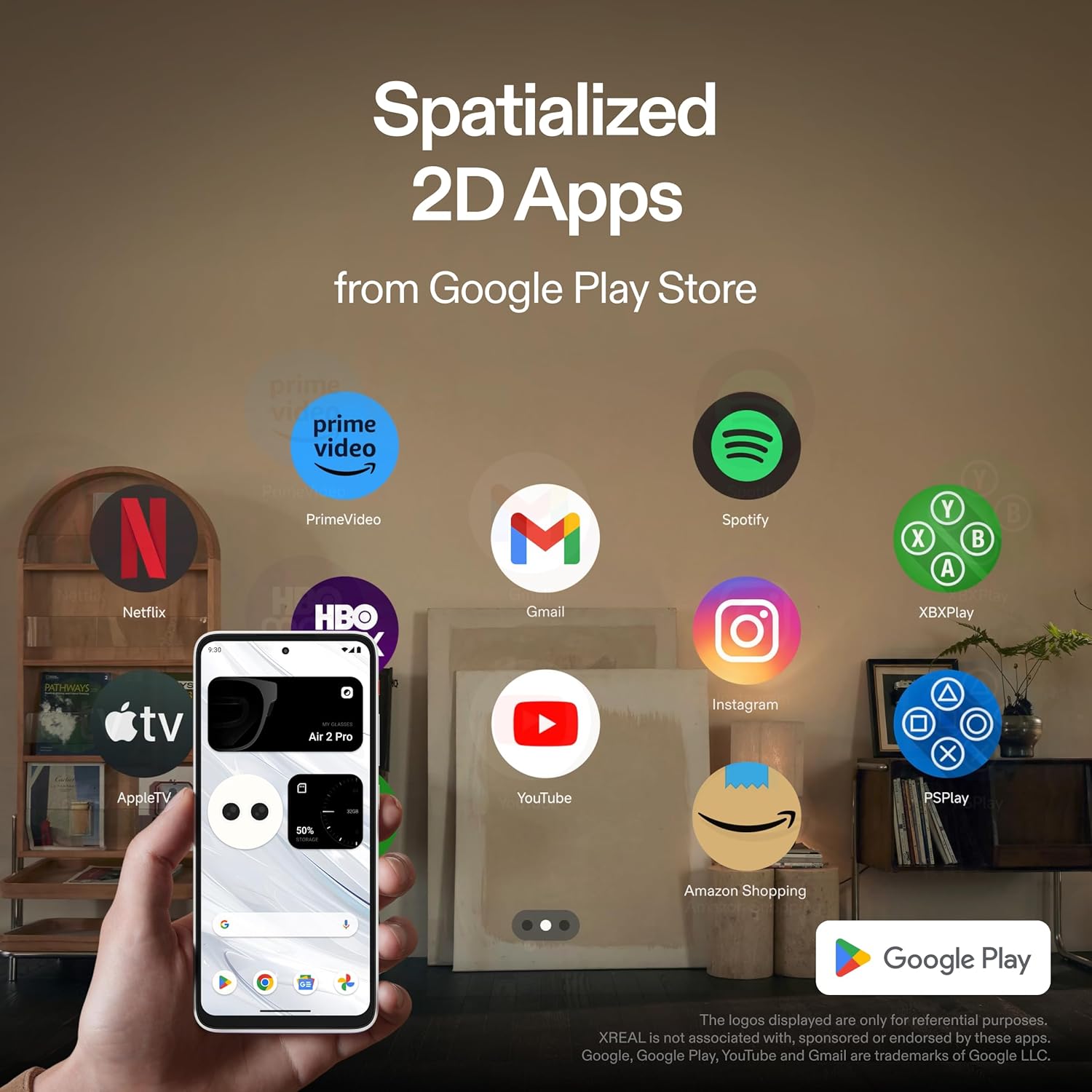 AR Glasses with Beam Pro, Supports Google Play Apps B3721