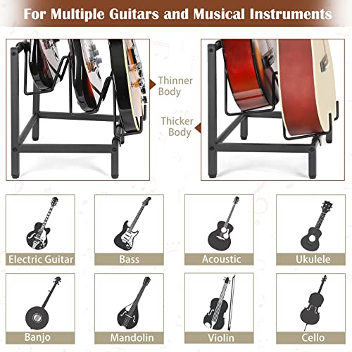 Guitar Stand 4-Tier Rack Holder for Acoustic, Electric, Bass R41022