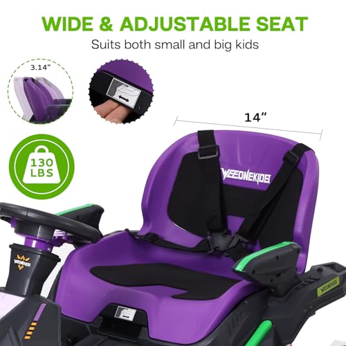 24V Ride on Toy for Big Kids with 4 Motors, Bluetooth Speaker, Adjustable Seat J34962