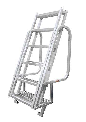 Deluxe Flip-Up Dock Ladder with Welded Step Assembly - 4-Step S78080