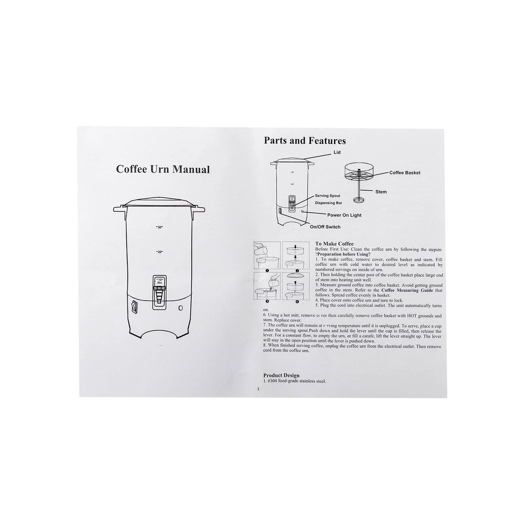 Stainless Steel Electric Coffee Urn 5.2L L976580