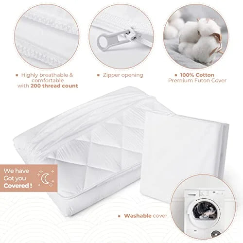 Japanese Floor Mattress with Cotton Zip Cover G4276