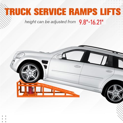 Hydraulic Car and Truck Service Ramps, 11023 Lbs Capacity, Portable Lifts for Oil Changes D8064