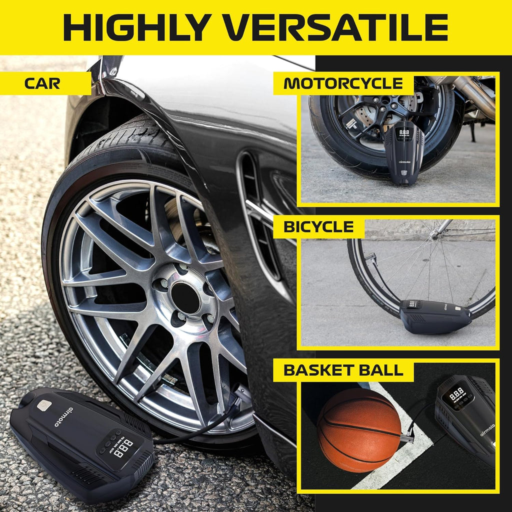 Tire Inflator Portable Air Compressor for Car, Motorcycle, Bicycle L9644