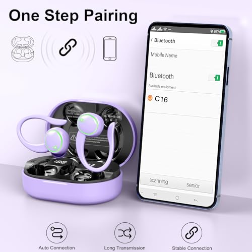 Wireless Earbuds Bluetooth 5.4 with Noise Cancelling Mic, IP7 Waterproof for Running Z469