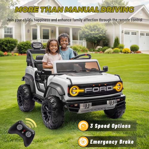 2 Seater Ride On Car for Kids, 24v Electric Truck with Remote Control, Blue O82727