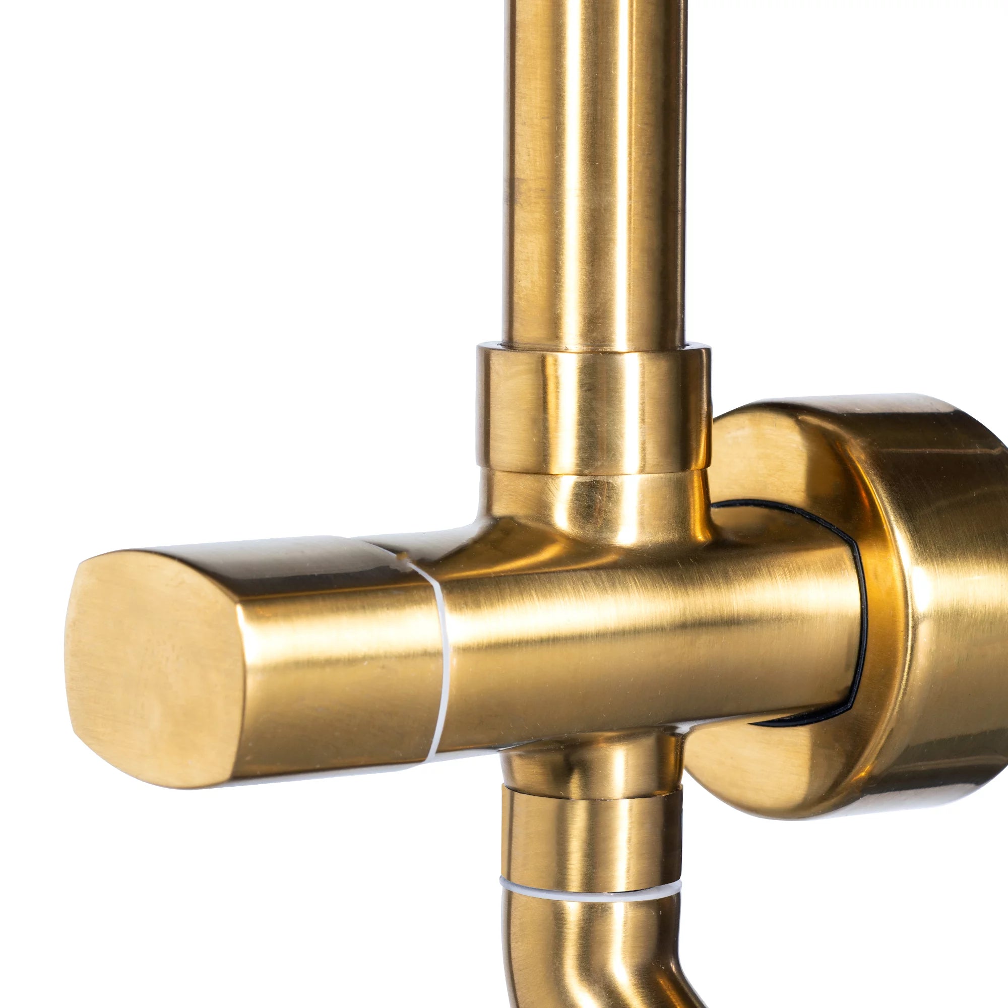 Kauai III Shower System with 8" Rain Showerhead, 5-Function Hand Shower, Adjustable Slide Bar and Soap Dish, Brushed Gold Finish H53812