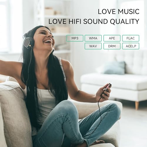 MP3 Player with Bluetooth 5.3, 1.8 Inch Screen, FM Radio, Voice Recorder I138