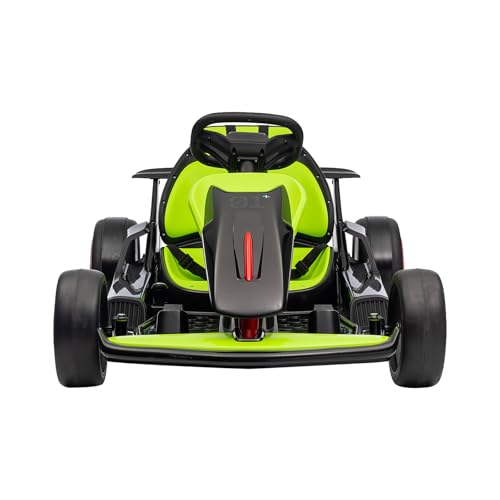 Kids Go Kart, 24V Electric Drift Car with Dual 200W Motors, 2-Speed, White B188186
