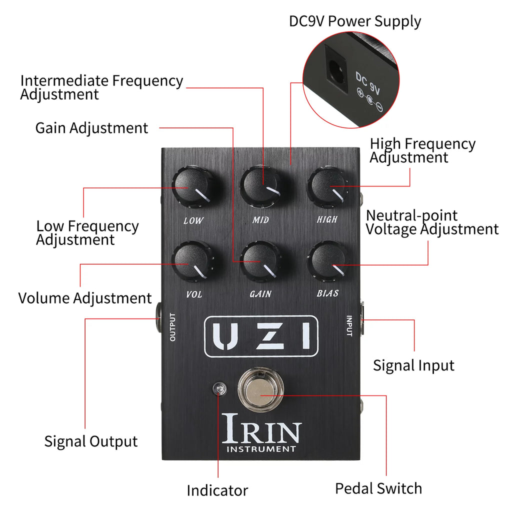 Guitar Distortion Effect Pedal with Cabinet Simulator R294272