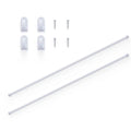 Curtainking Door Curtain Rods No Drill Cafe Curtain Rods for Tier Curtains Multi Use Sash Telescope Adjustable Window Dressing Hardware White 26" - 48"