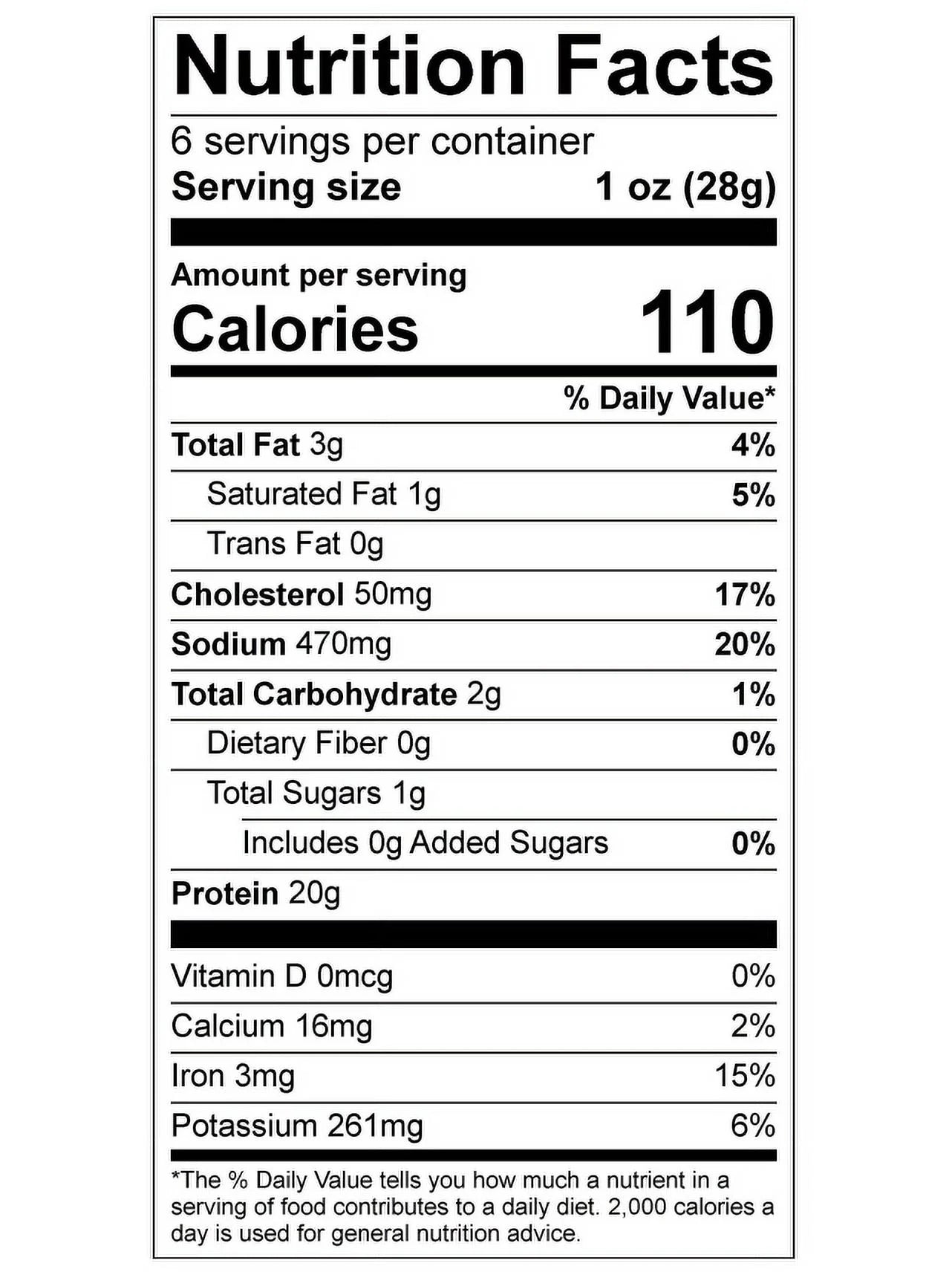 Crunchy Beef Jerky, Green Chile Lemon, 6 oz K3786