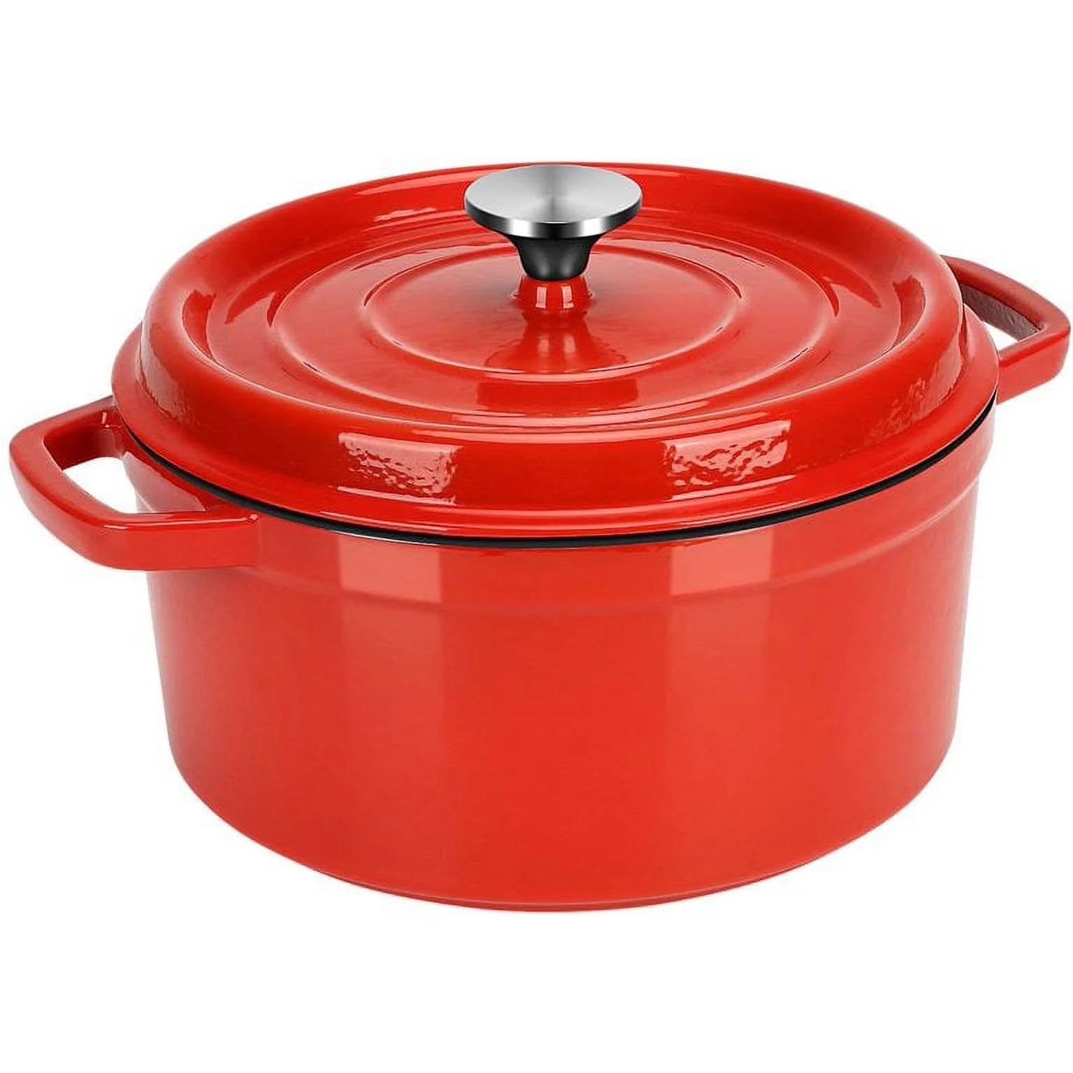 Enameled Cast Iron Dutch Oven, 5 qt Round Casserole Dish for Bread Baking Y323
