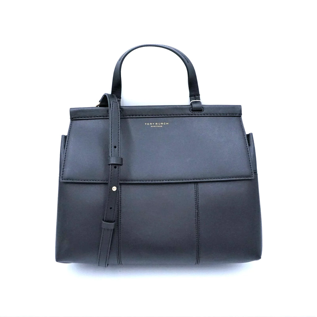 Women's Leather Satchel Bag with Gold Hardware H9073