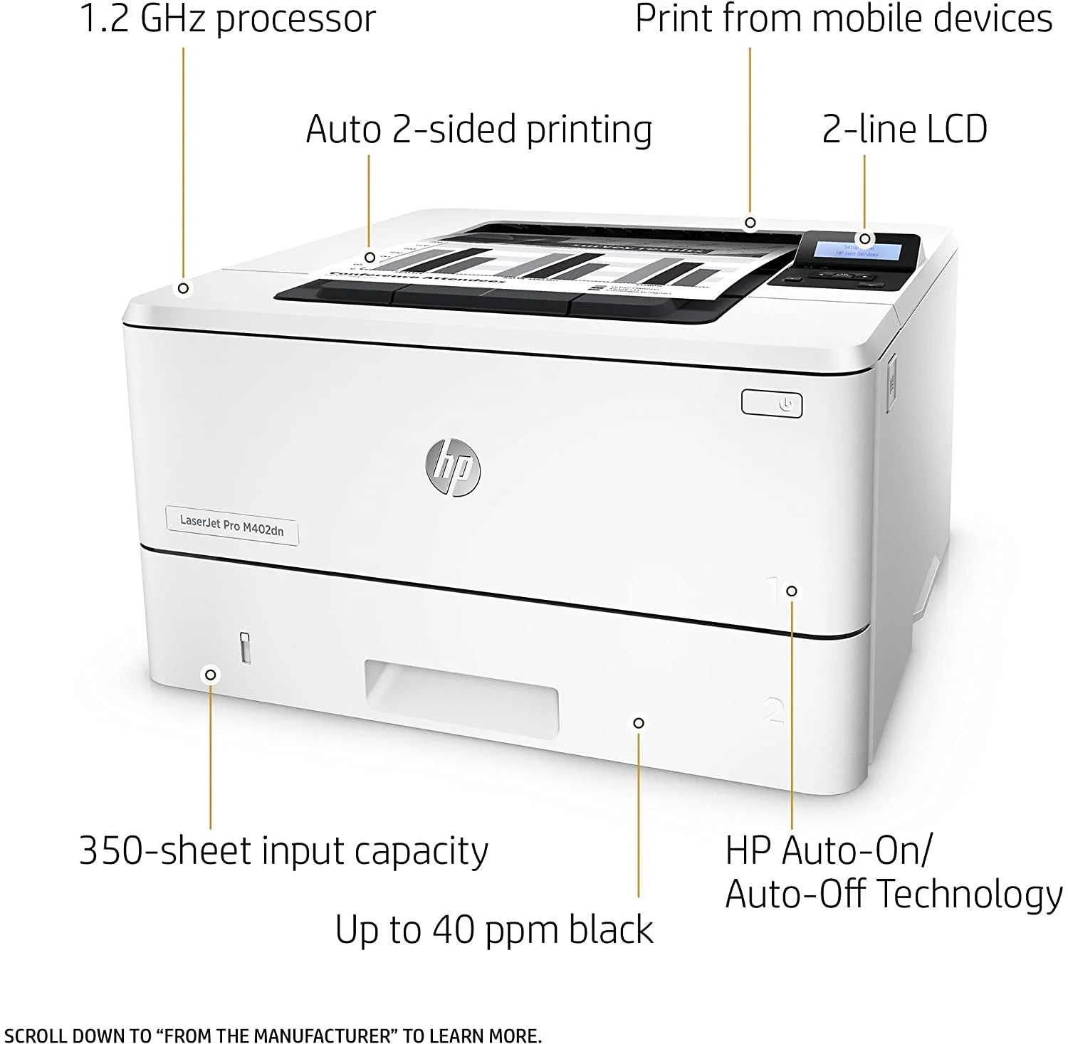 Laser Printer with Ethernet and Double-Sided Printing G148