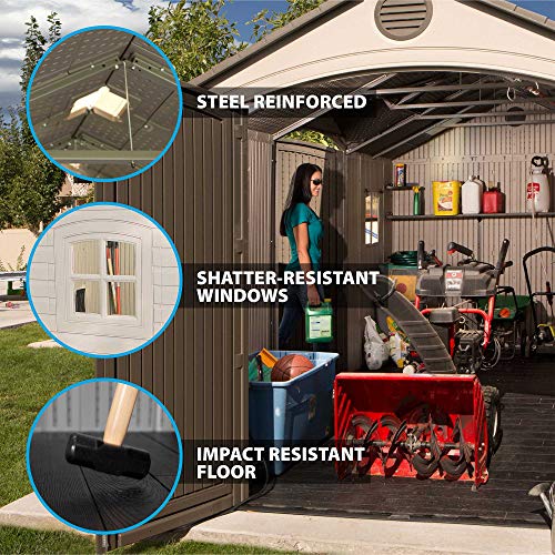 Outdoor Storage Shed, 15 x 8 ft, Dual Entry C46137