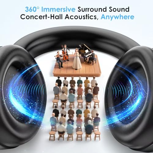 Noise Cancelling Over Ear Bluetooth Headphones with Microphone J57307