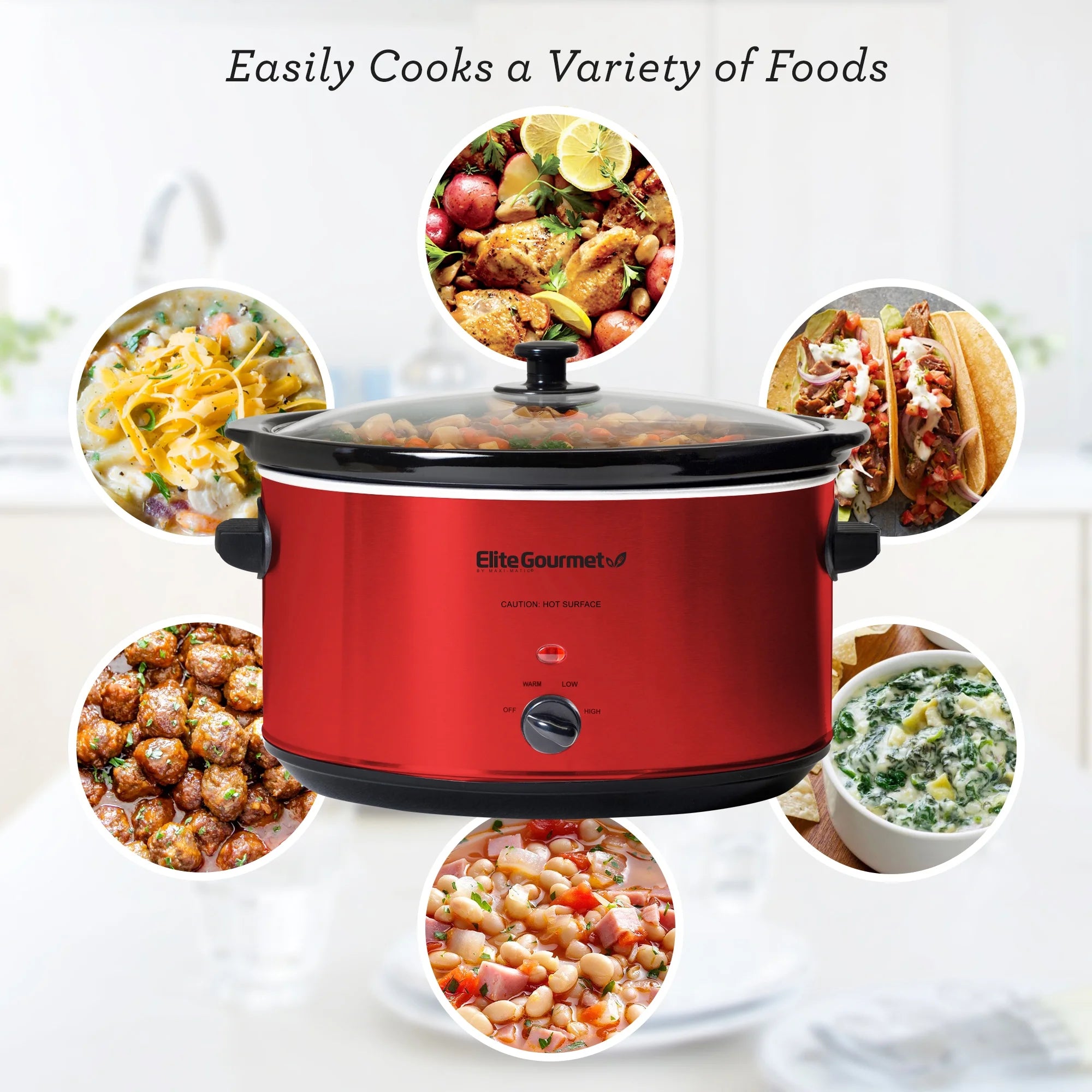 8.5Qt Stainless Steel Slow Cooker I5366
