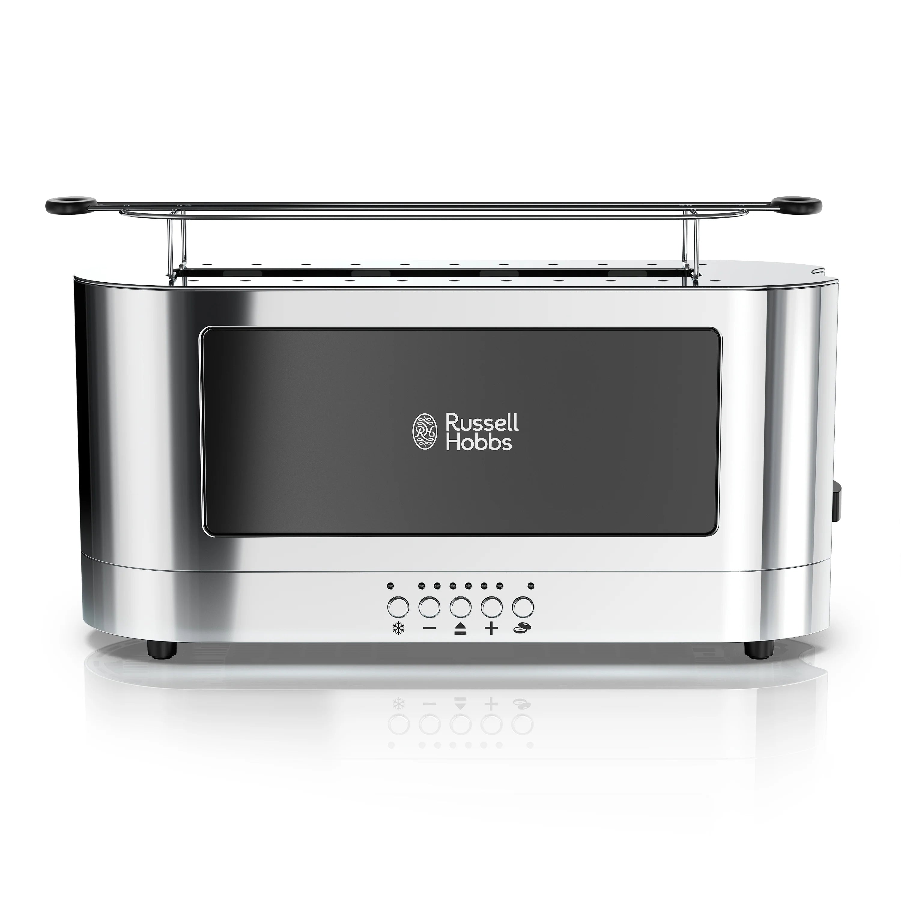 2-Slice Glass Accent Toaster, Black & Silver H6234